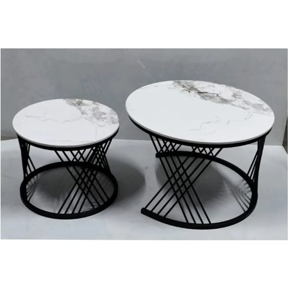 2-In-1 Round Marble Luxury Modern Coffee Table