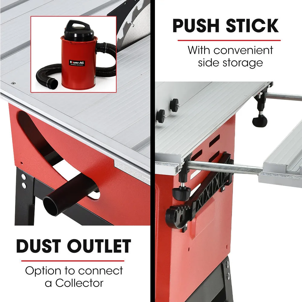 2000W 254mm Corded Table Saw with Stand | Extendable | Laser Guide