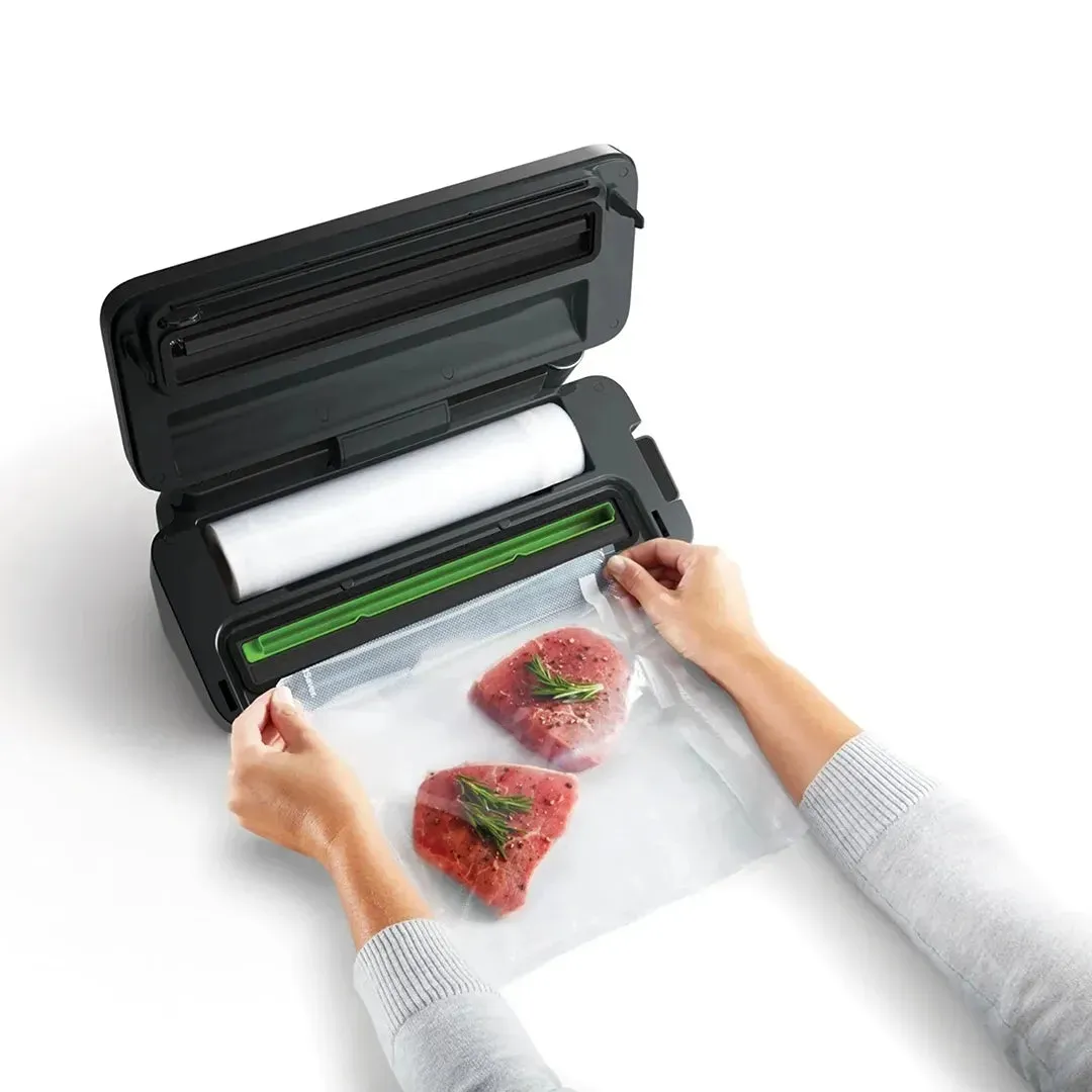 2110742 Multi-Use Food Preservation System with Built-in Handheld Sealer - Black