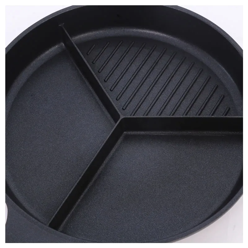 28Cm Triple Sharing Non-Stick Pan
