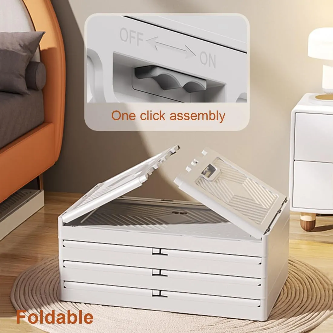 3-Layer Multi-Fuctional Stackable Cabinet Storage Box With Wheels E18-11-1