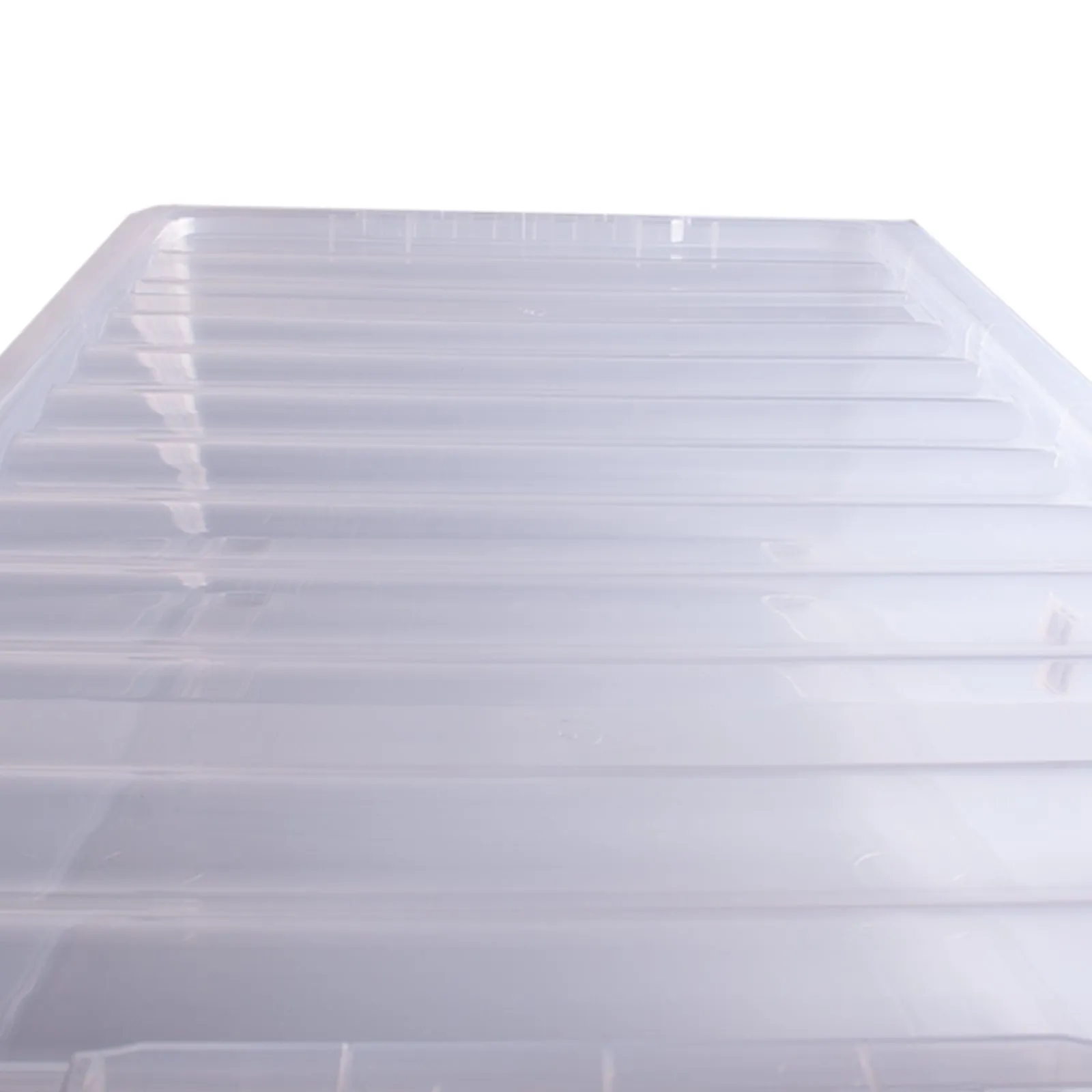 43 Litre Clear Plastic Rectangular Storage Box 3 Pack