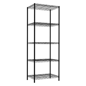 5 Tier Steel Wire Shelf, Black