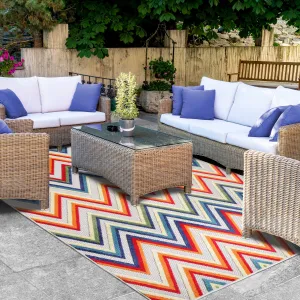 Acacia Geometric Zigzag Area Rug Modern Indoor Outdoor Rugs