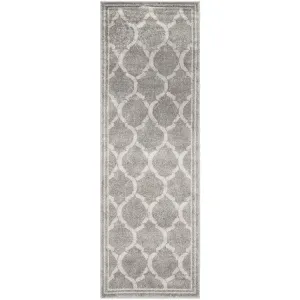Amherst 2' 3" x 9' Indoor/Outdoor Woven Area Rug - Gray/Light Gray