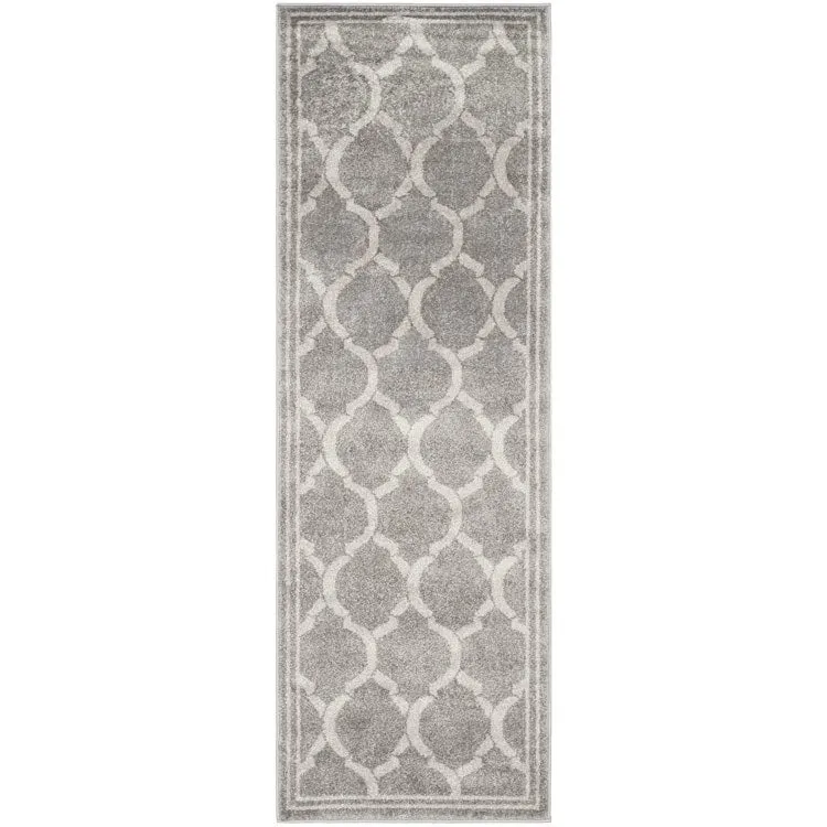 Amherst 2' 3" x 9' Indoor/Outdoor Woven Area Rug - Gray/Light Gray