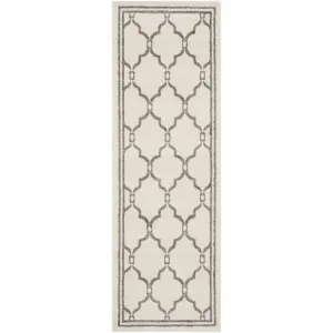 Amherst 2' 3" x 9' Indoor/Outdoor Woven Area Rug - Ivory/Gray
