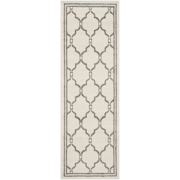 Amherst 2' 3" x 9' Indoor/Outdoor Woven Area Rug - Ivory/Gray