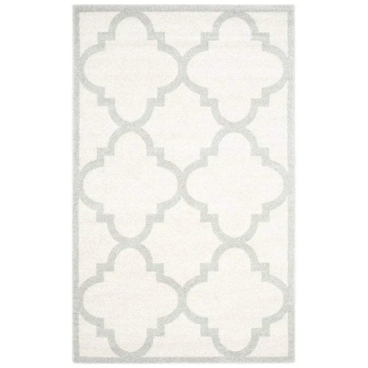 Amherst 4' x 6' Indoor/Outdoor Woven Area Rug - Beige/Light Gray