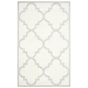 Amherst 4' x 6' Indoor/Outdoor Woven Area Rug - Beige/Light Gray
