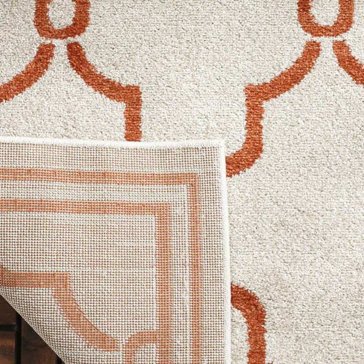 Amherst 5' x 8' Indoor/Outdoor Woven Area Rug - Beige/Orange