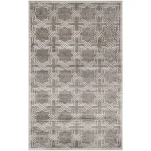 Amherst 5' x 8' Indoor/Outdoor Woven Area Rug - Gray/Light Gray