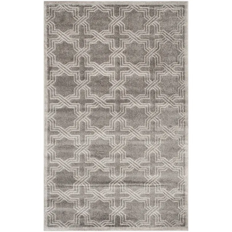 Amherst 5' x 8' Indoor/Outdoor Woven Area Rug - Gray/Light Gray
