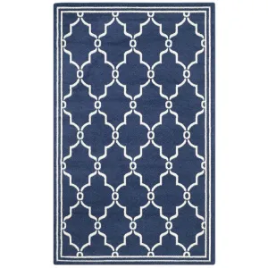 Amherst 6' x 9' Indoor/Outdoor Woven Area Rug - Navy/Beige