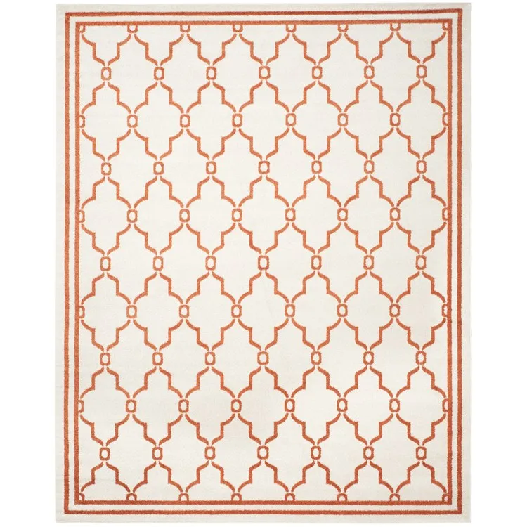 Amherst 8' x 10' Indoor/Outdoor Woven Area Rug - Beige/Orange