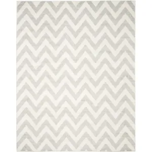 Amherst 8' x 10' Indoor/Outdoor Woven Area Rug - Light Gray/Beige