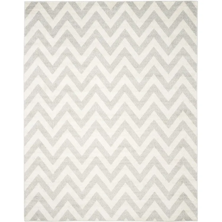 Amherst 8' x 10' Indoor/Outdoor Woven Area Rug - Light Gray/Beige
