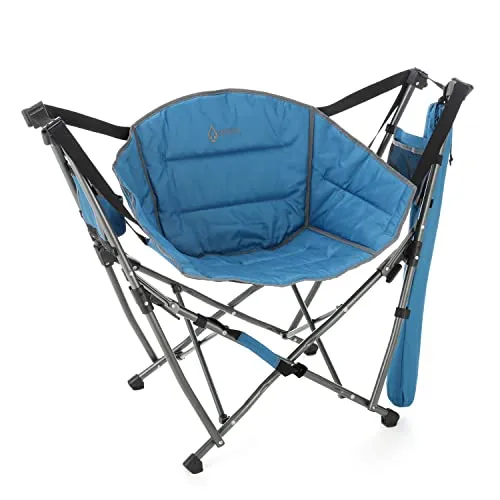 ARROWHEAD OUTDOOR Portable Folding Swinging Hammock Camping Chair, Removable Canopy, Perfect for Stargazing, Cup Holder, Storage Pouch, Carrying Bag Included, Supports up to 300lbs, USA-Based Support