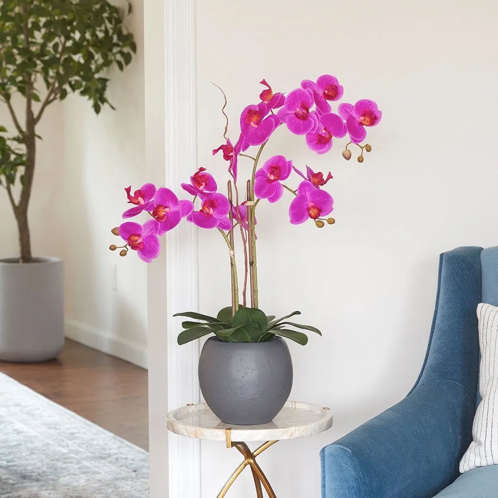 Artificial Pink Double Stem Orchid