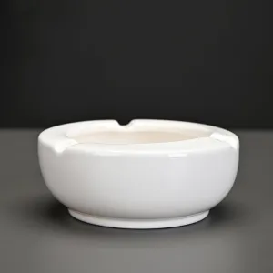 Ashtray,  portable decorative modern ashtray for home office indoor outdoor patio use, white ceramic ashtray with high gloss, cute and cool ashtray, best gift choice