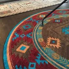 Aztec Whiskey River Rugs in Turquoise