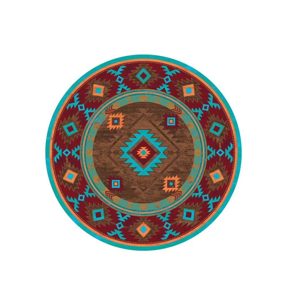 Aztec Whiskey River Rugs in Turquoise