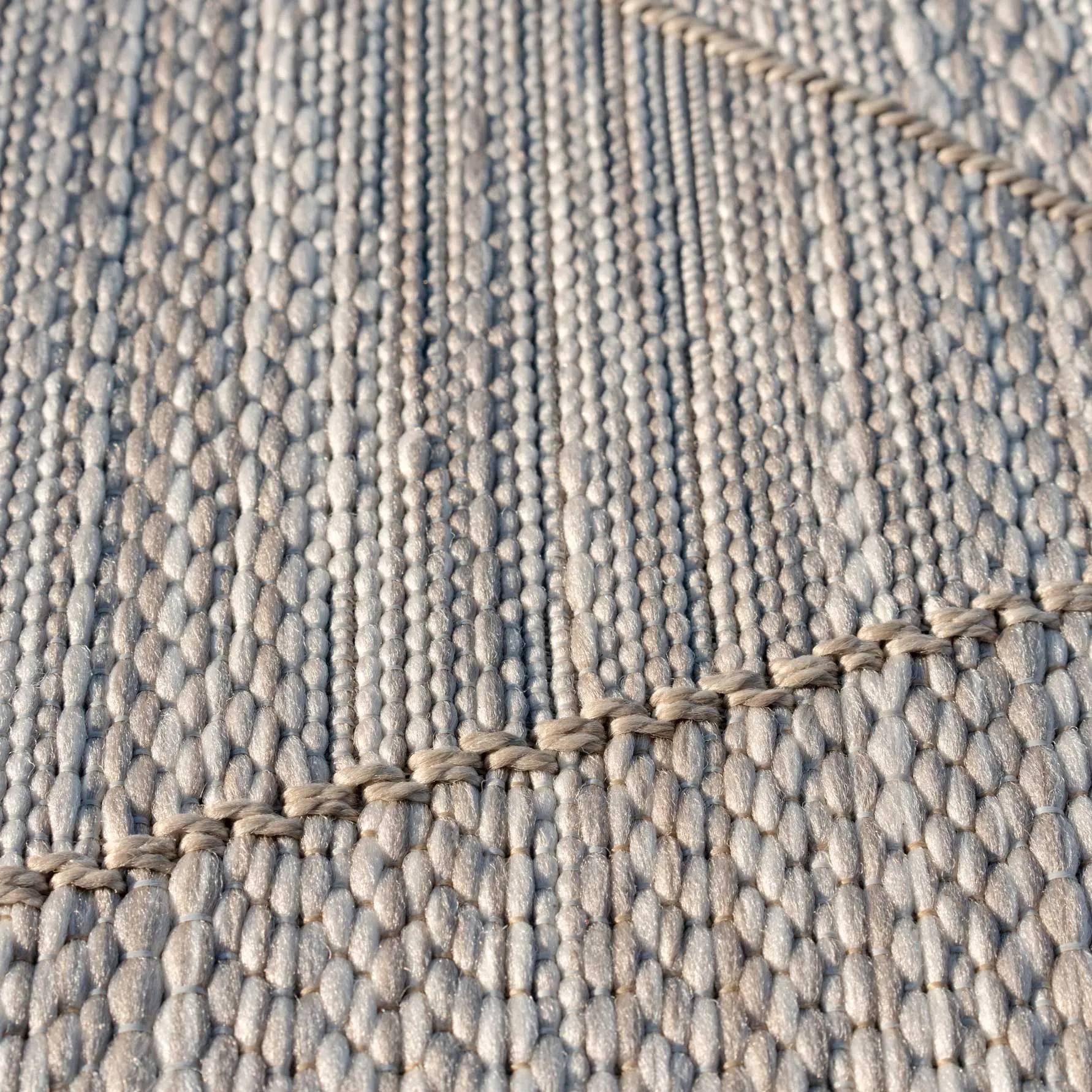 Beige Fractured Flatweave Indoor Outdoor Area Rug
