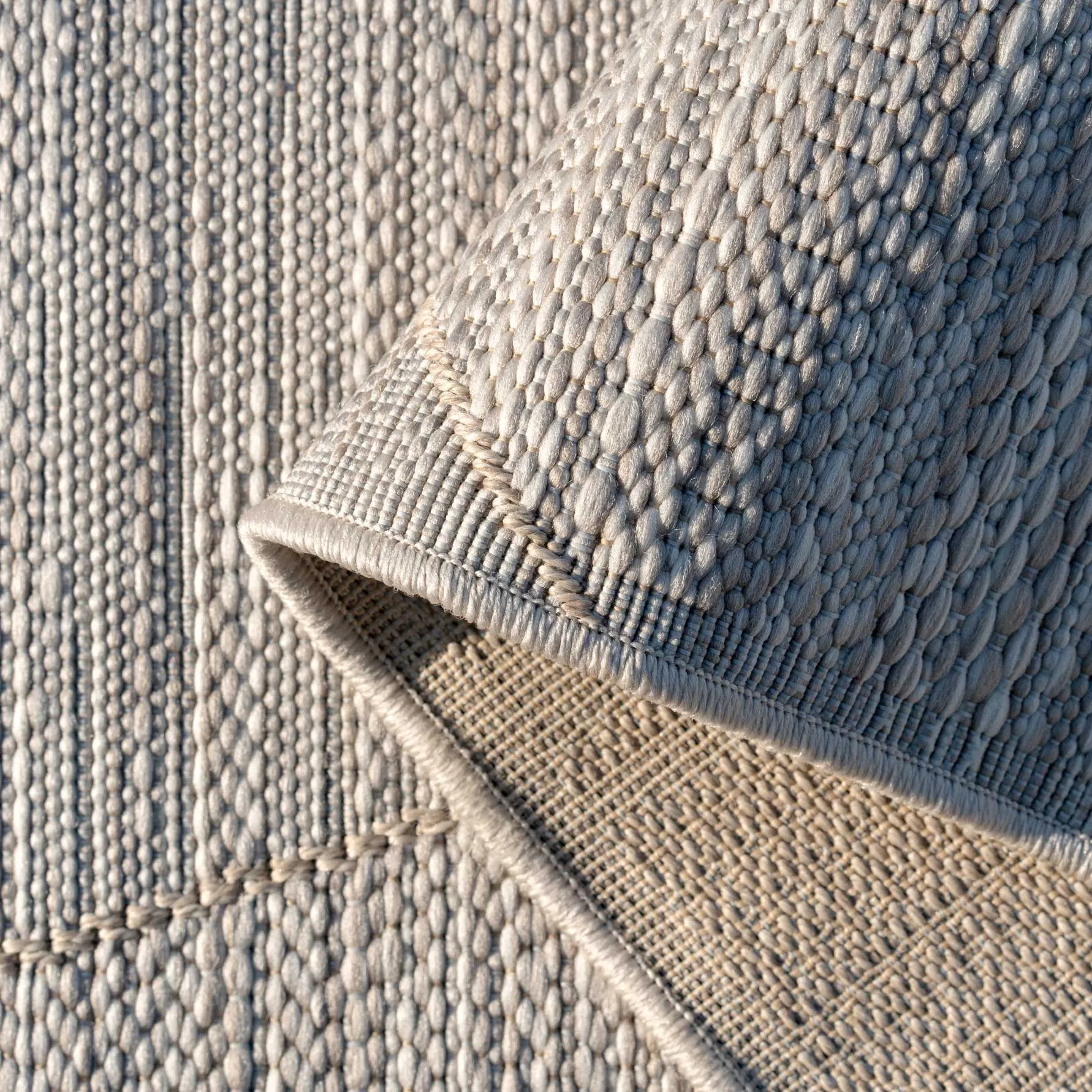 Beige Fractured Flatweave Indoor Outdoor Area Rug