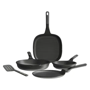 BergHOFF Leo Stone  5pc Nonstick Ceramic Specialty Pan Set with Turner, Recycled