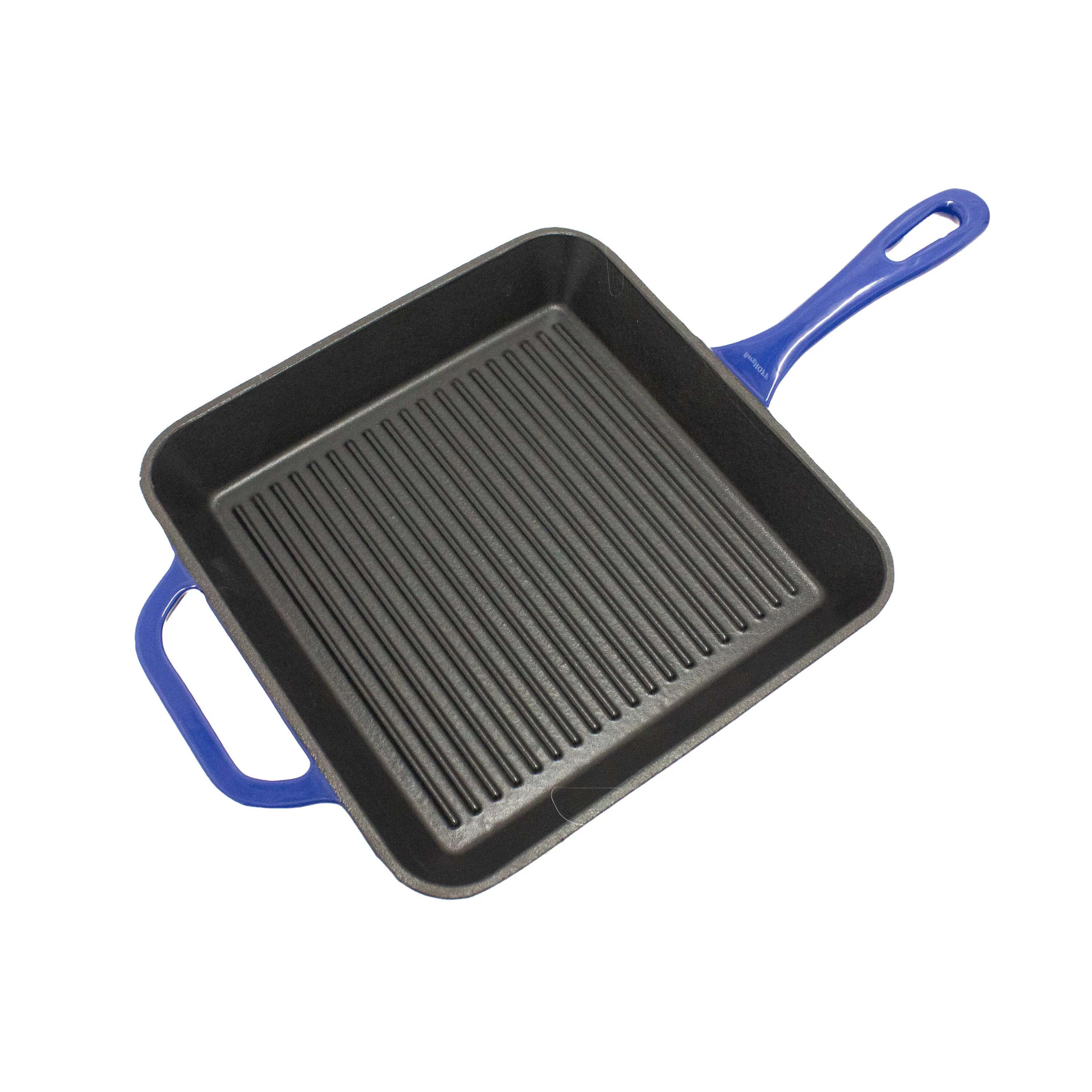 BergHOFF Neo 2pc Cast Iron 10" Fry and Grill Pan Cookware Set, Blue