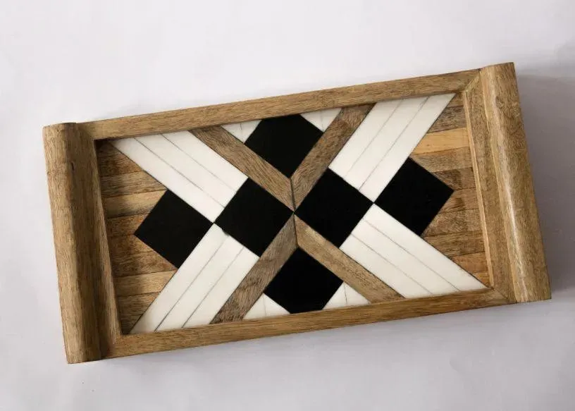 Black & White Tray | Multiple Sizes