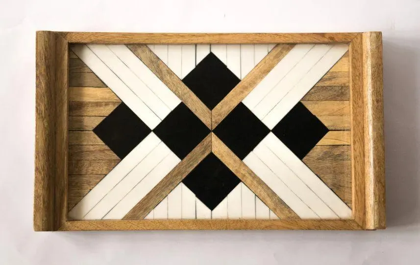 Black & White Tray | Multiple Sizes