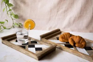Black & White Tray | Multiple Sizes