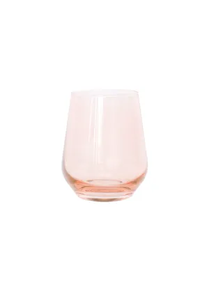 Blush Pink Stemless Wine Glasses