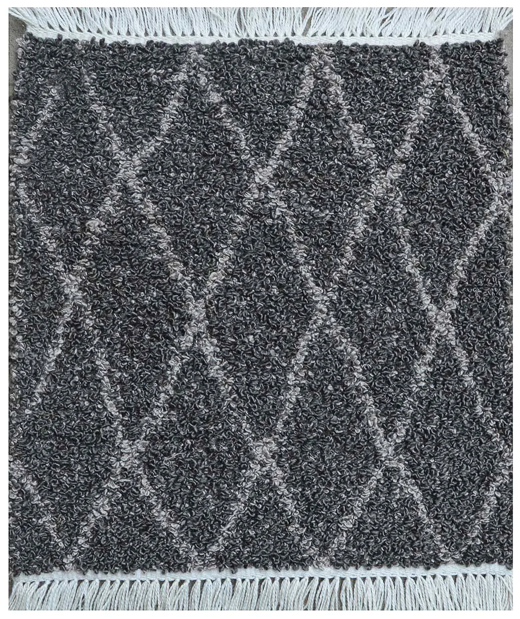 Boucle Diamonds Outdoor Rug- Taupe/ Black