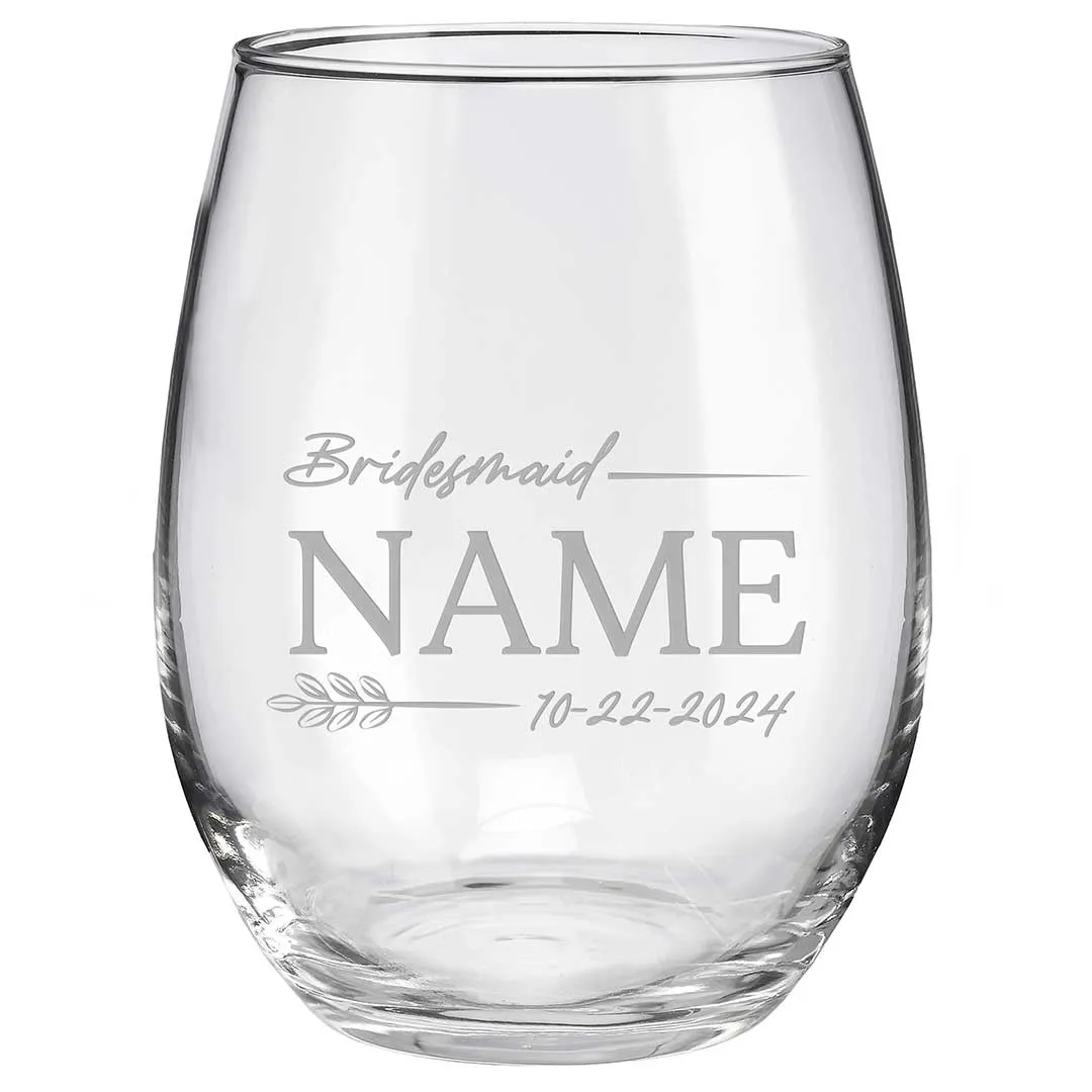 Bridesmaid Wine Glasses
