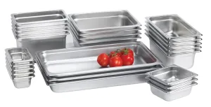 Browne 22164 1/6-Size Steam Table Pan 4 inch Deep, 22 Gauge NSF | Denson CFE