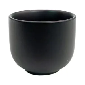 CAC China 666-WC-BLK Wine Cup 1.5oz Non-Glare Glaze Black 2" Case of 72 Pcs