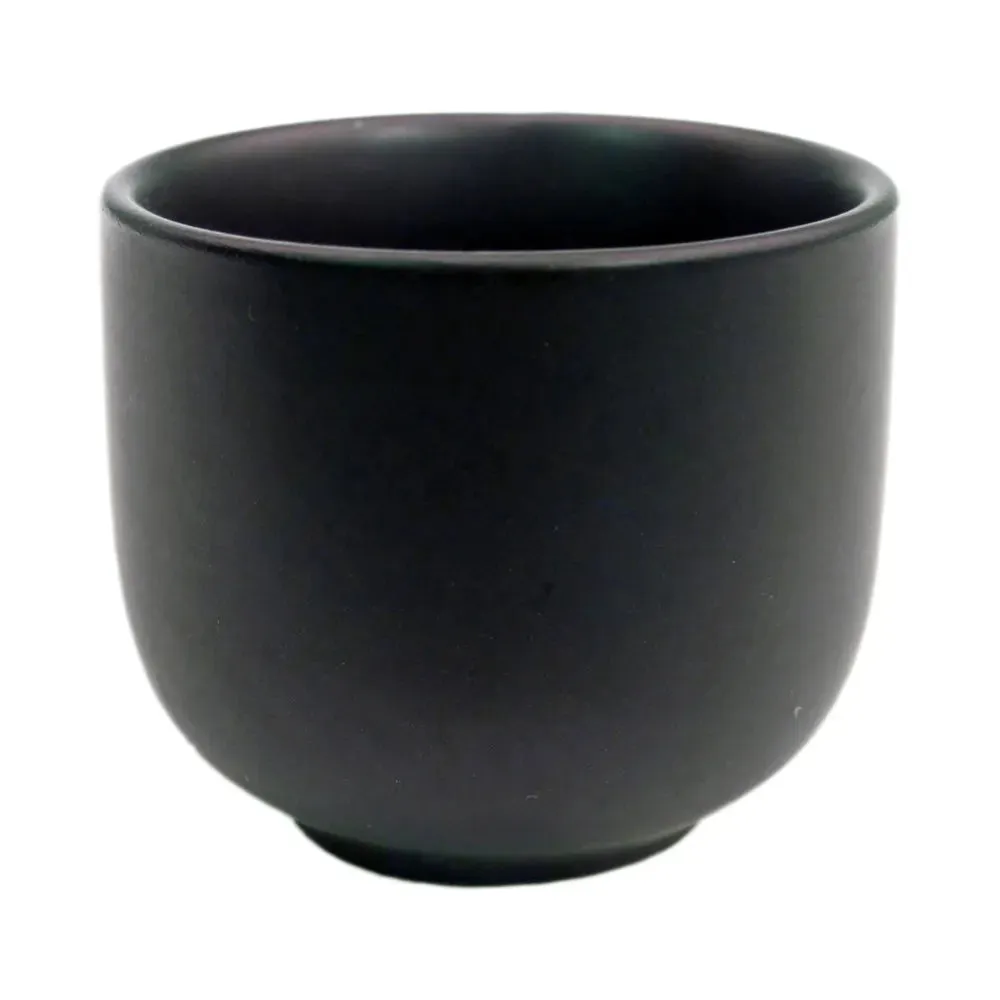 CAC China 666-WC-BLK Wine Cup 1.5oz Non-Glare Glaze Black 2" Case of 72 Pcs