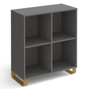 Cairo cube storage unit with open boxes and sleigh frame legs