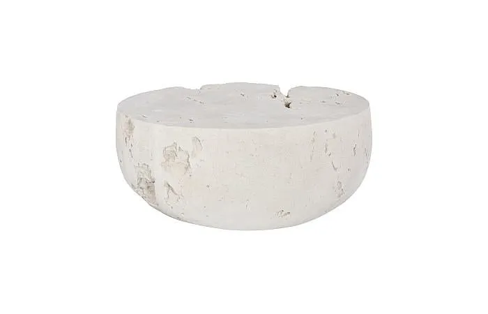 Cast Cheese Stone Coffee Table, Round, Roman Stone