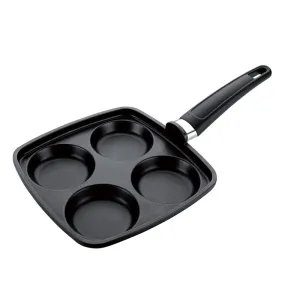 Cast Iron 4 Grids Frying Cooker Pan