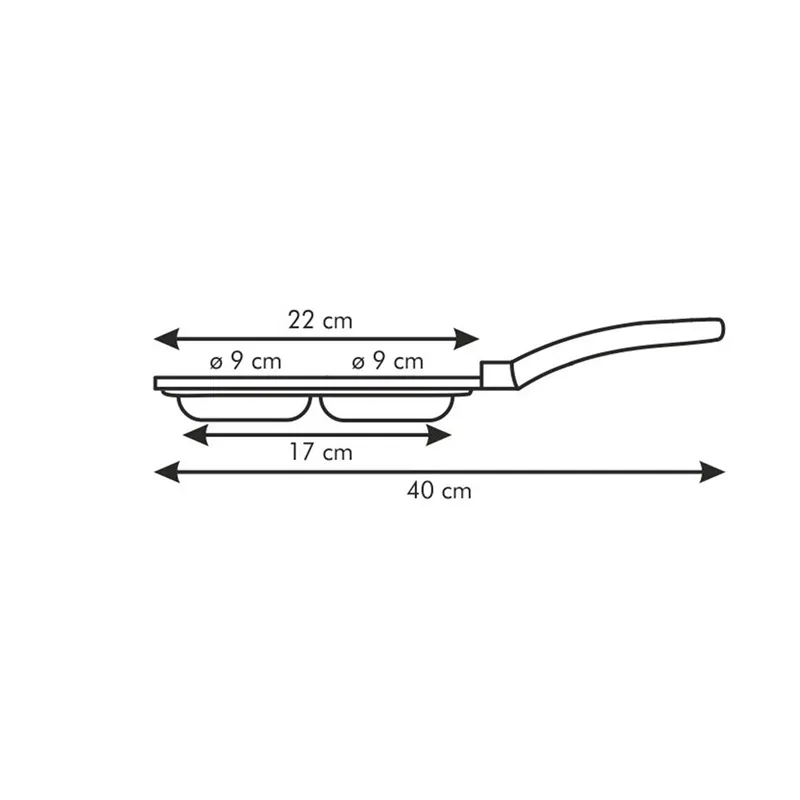 Cast Iron 4 Grids Frying Cooker Pan