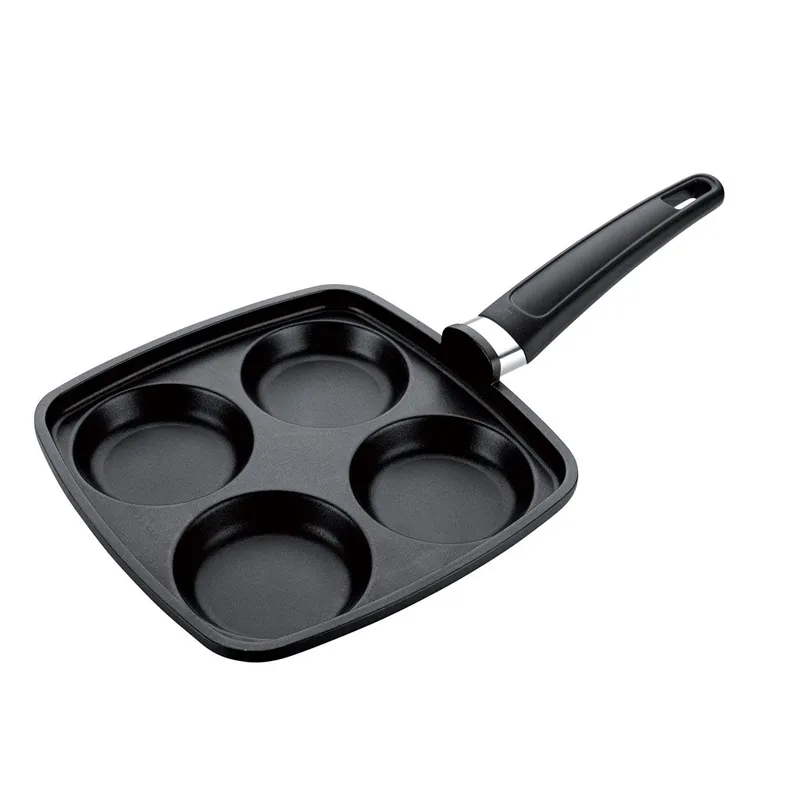 Cast Iron 4 Grids Frying Cooker Pan