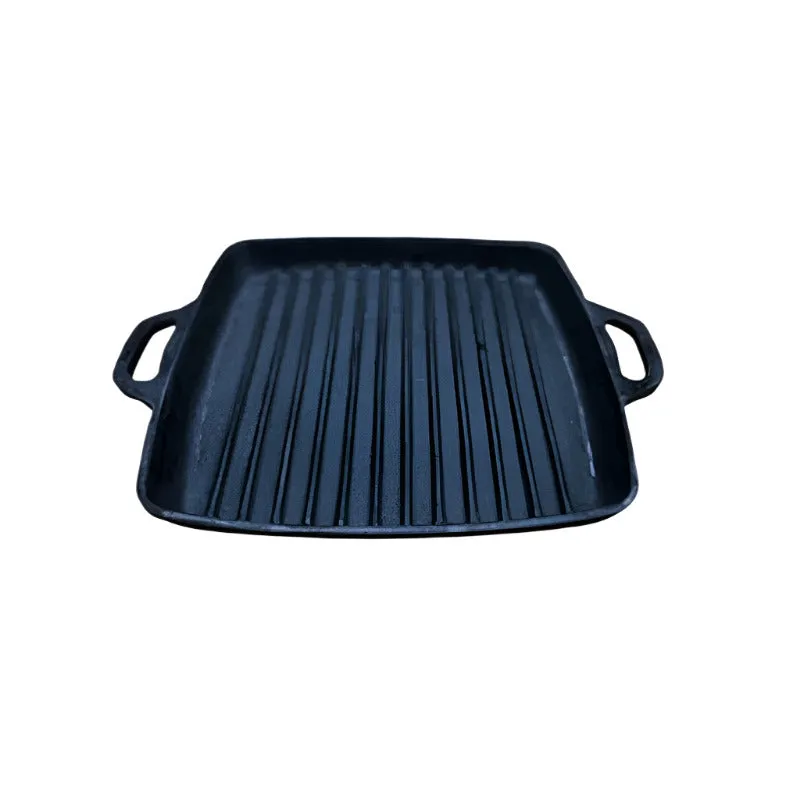 Cast Iron Grill Pan 28cm Dual Handle