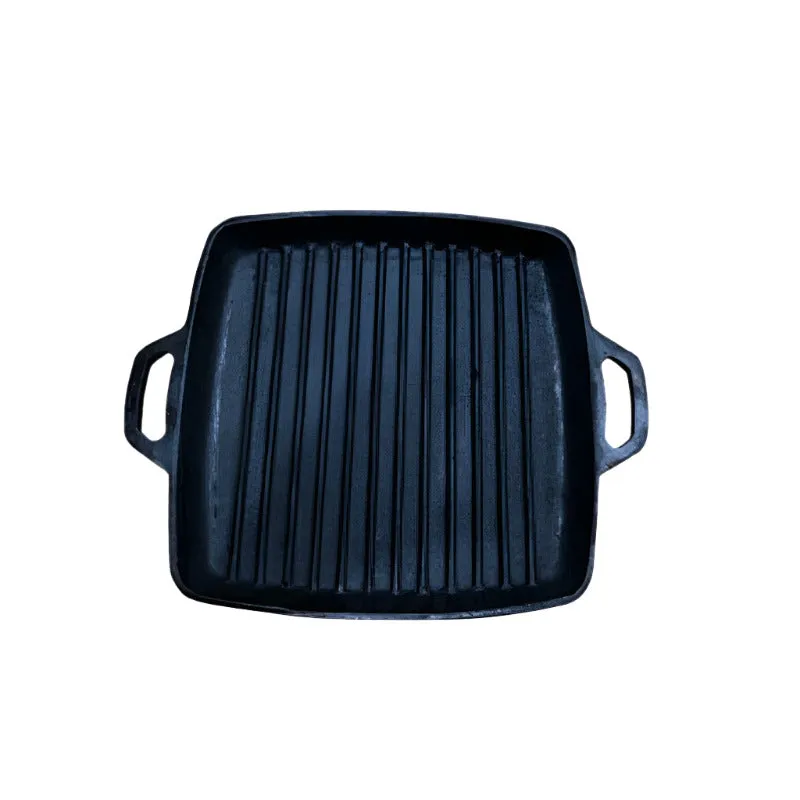 Cast Iron Grill Pan 28cm Dual Handle