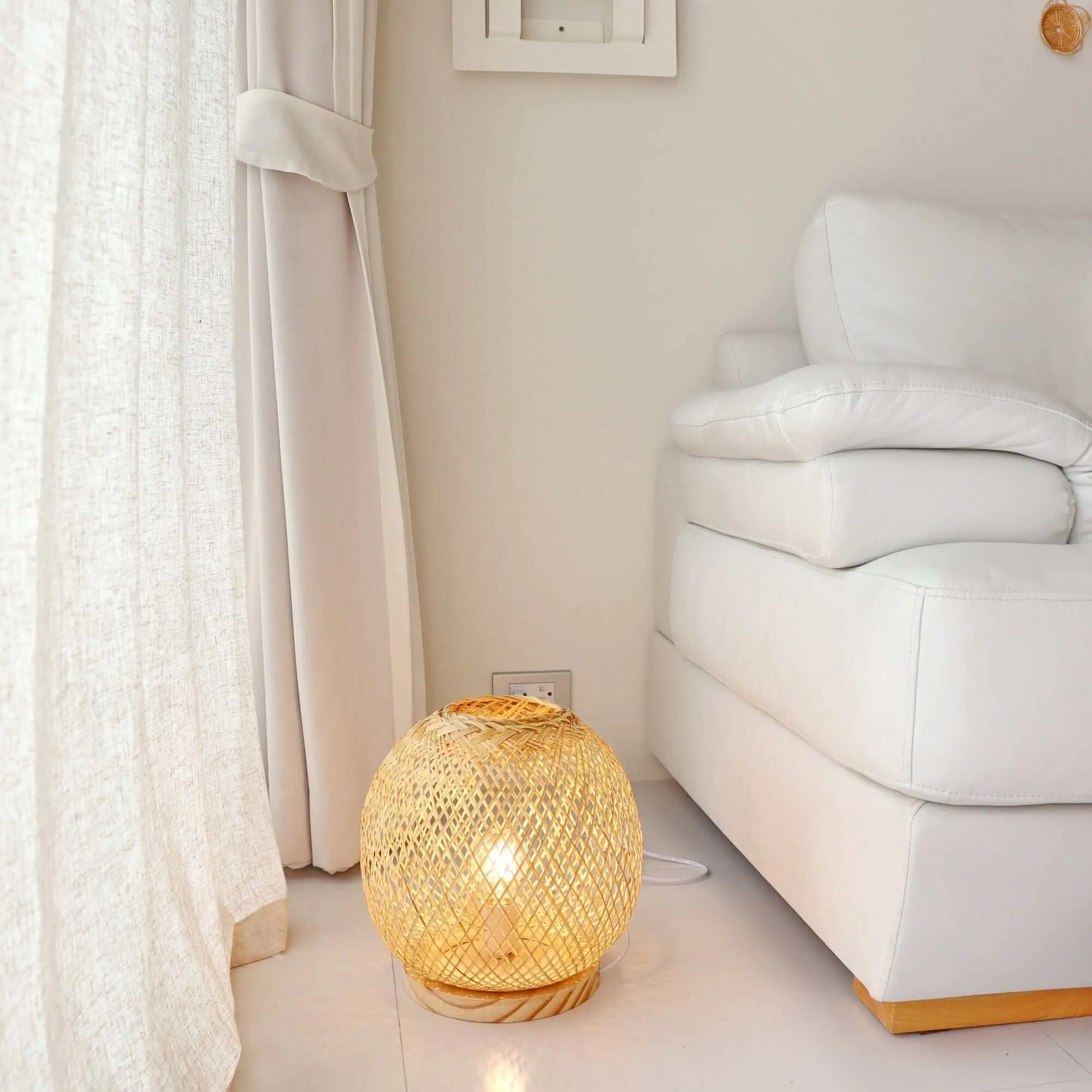 Chi Na Bamboo Weaving Table Lamp - Organic Elegance Illuminated By Thaihome