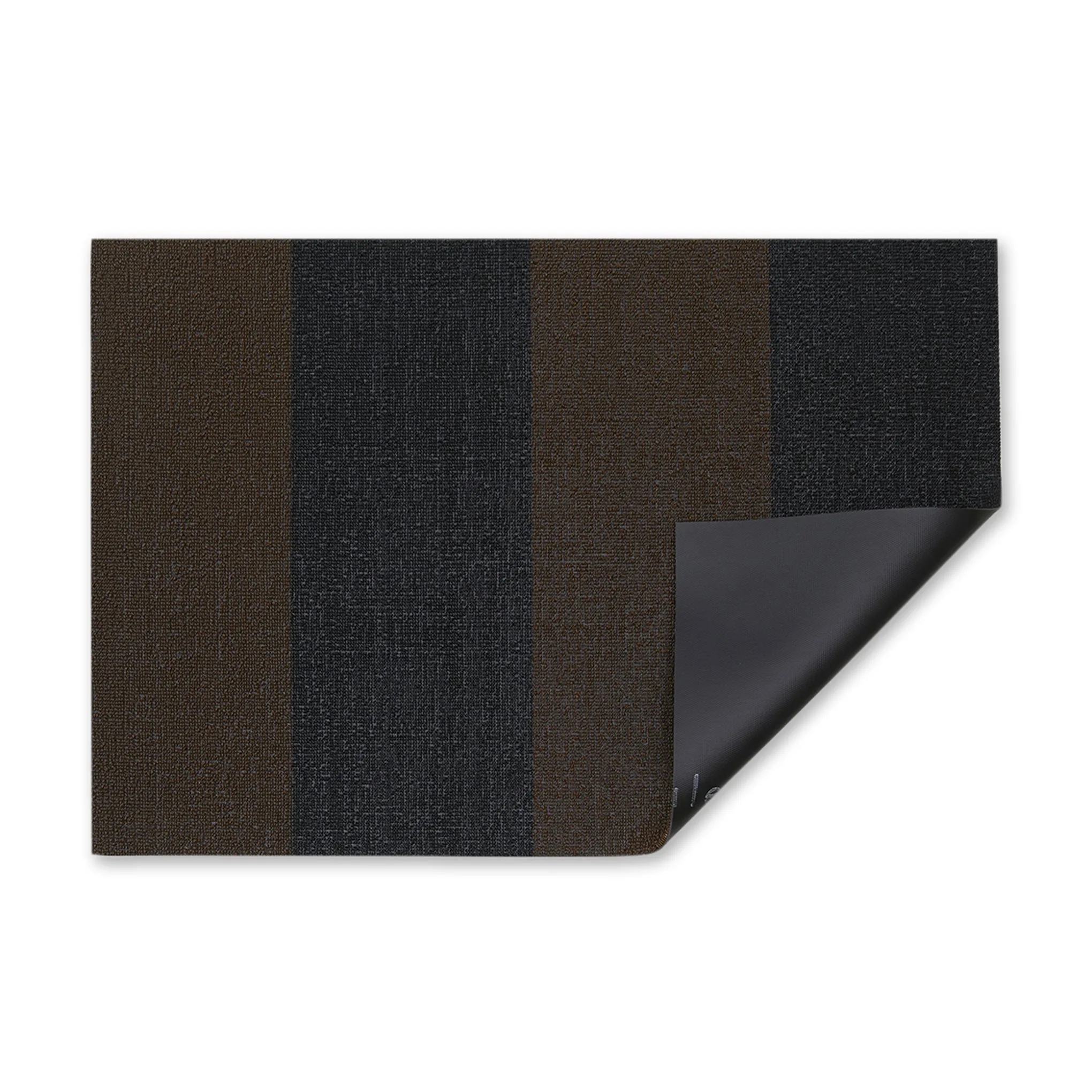 Chilewich Duo Stripe Shag Mat - Mocha