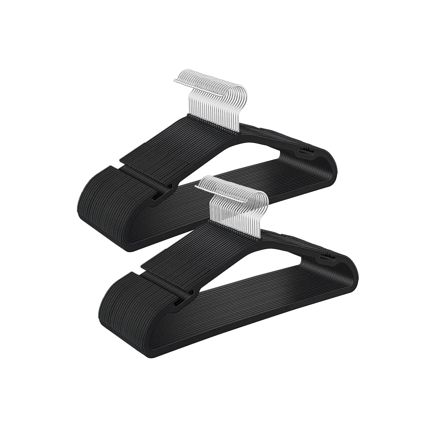 Clothes Hangers 50 Pack with Wide Shoulder Notches