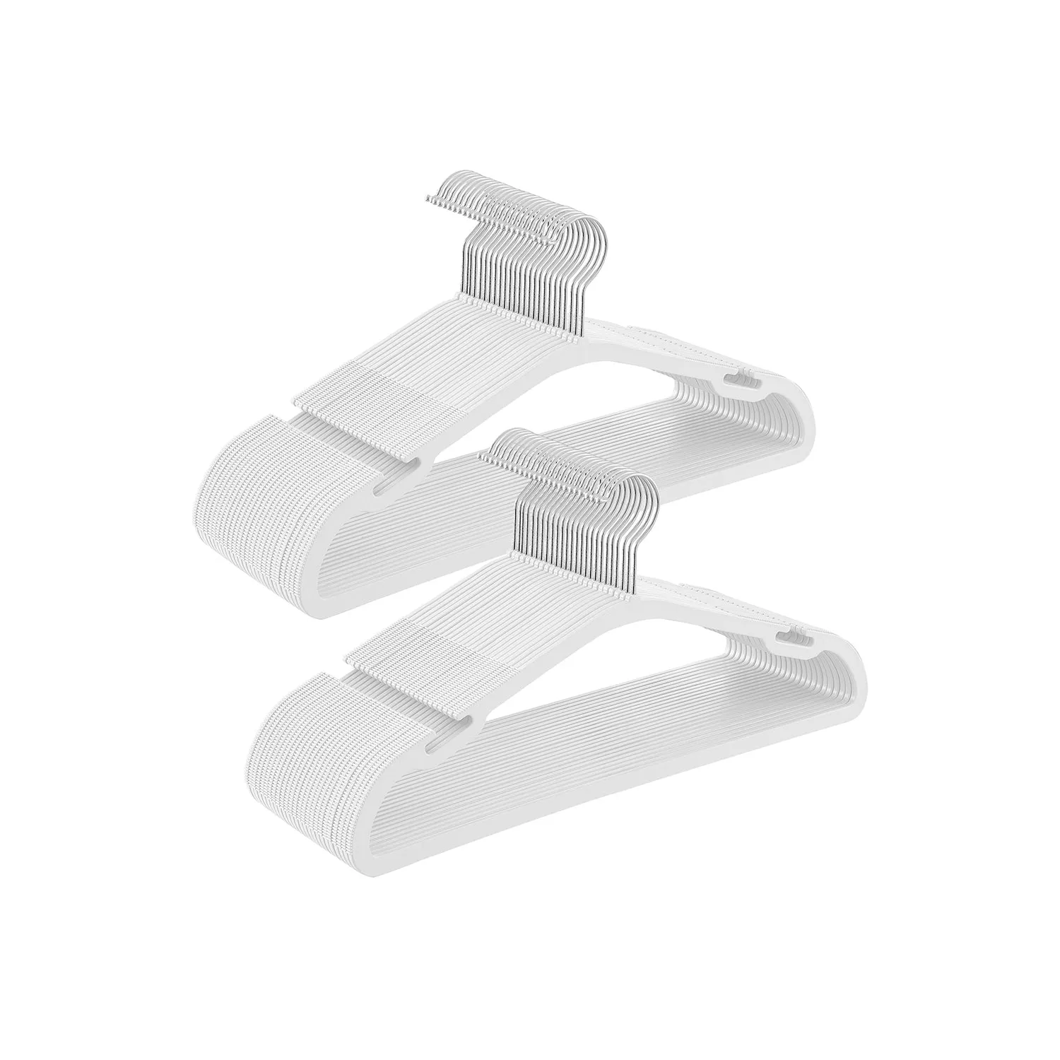 Clothes Hangers 50 Pack with Wide Shoulder Notches
